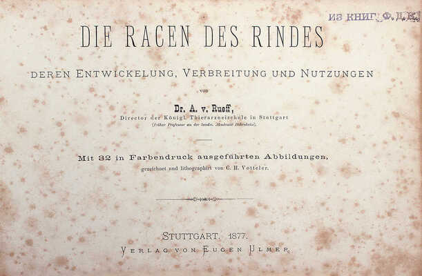 [Рюфф А. Породы крупного рогатого скота, их развитие, распространение и использование].